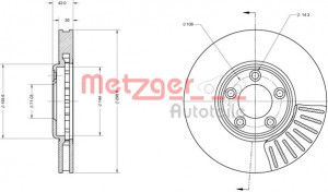 METZGER 6110642 - Bremsscheibe