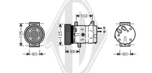 DIEDERICHS DCK1484 - Kompressor, Klimaanlage