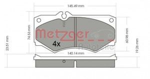 METZGER 1170351 - Bremsbelagsatz, Scheibenbremse