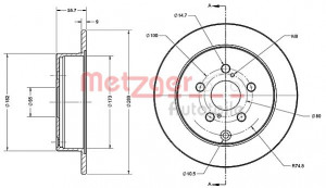 METZGER 6110293 - Bremsscheibe