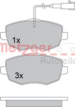 METZGER 1170634 - Bremsbelagsatz, Scheibenbremse