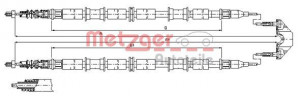 METZGER 11.5863 - Seilzug, Feststellbremse