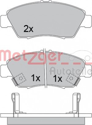 METZGER 1170388 - Bremsbelagsatz, Scheibenbremse